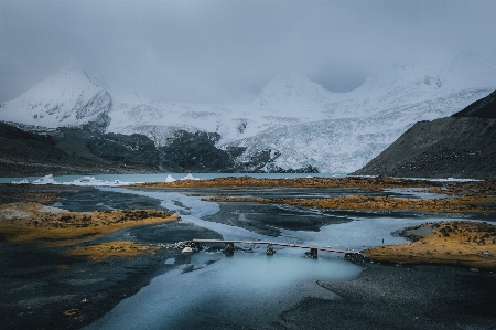 Natural mountainous landforms winter water resources Photo