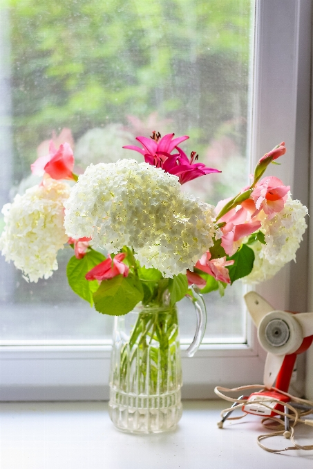 Flores hecho en casa
 hortensia blanco