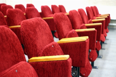 Auditorium red armchairs seats Photo