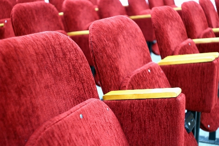 Auditorium red armchairs seats Photo