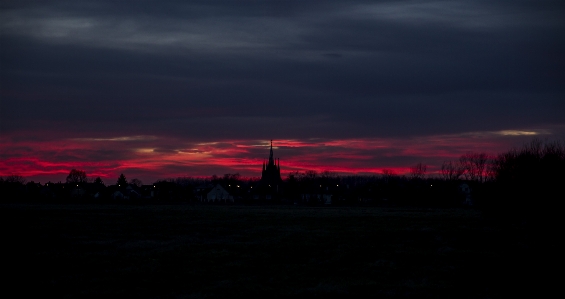 Sunset cloud sky atmosphere Photo