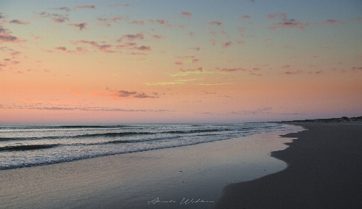 Blavand sunset beach clouds Photo