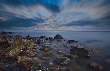 Osstsee longexporsure rocks sea Photo