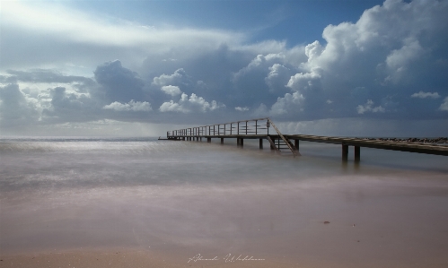 Blavand sunset beach clouds Photo