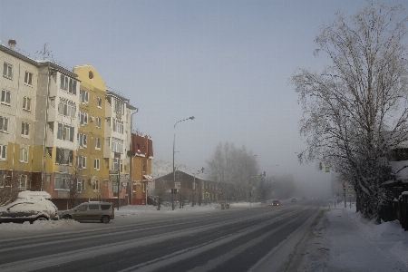 Foto Siberia
 rusia embun beku dingin