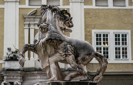 Natural window horse statue Photo