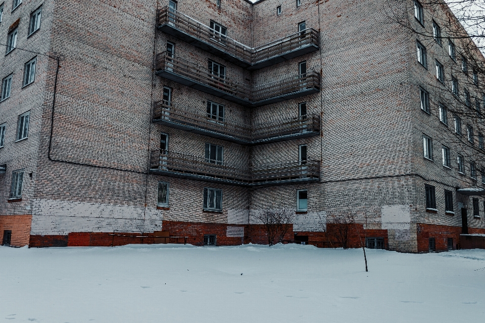 Images bâtiment fenêtre neige