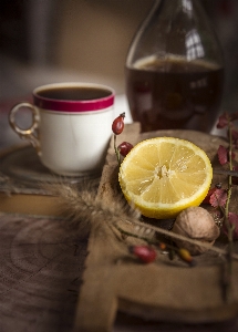 Tea lemon rose fruit Photo