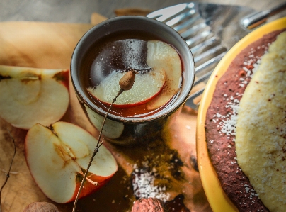 Apple juice cinnamon cake Photo