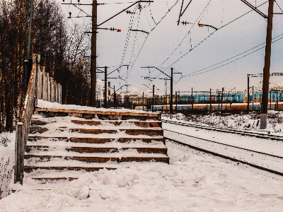 Images sky street light snow Photo