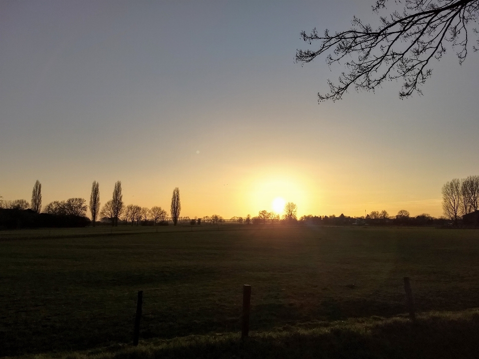 Sunset landscape atmospheric countryside