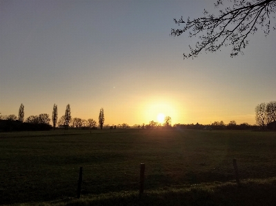 Sunset landscape atmospheric countryside Photo