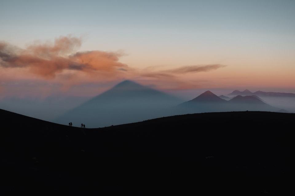 Cloud sky afterglow mountain