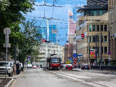 Moscow tram city russia Photo