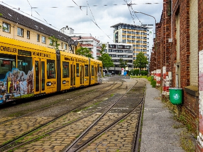 Dusseldorf tram rails duesseldorf Photo