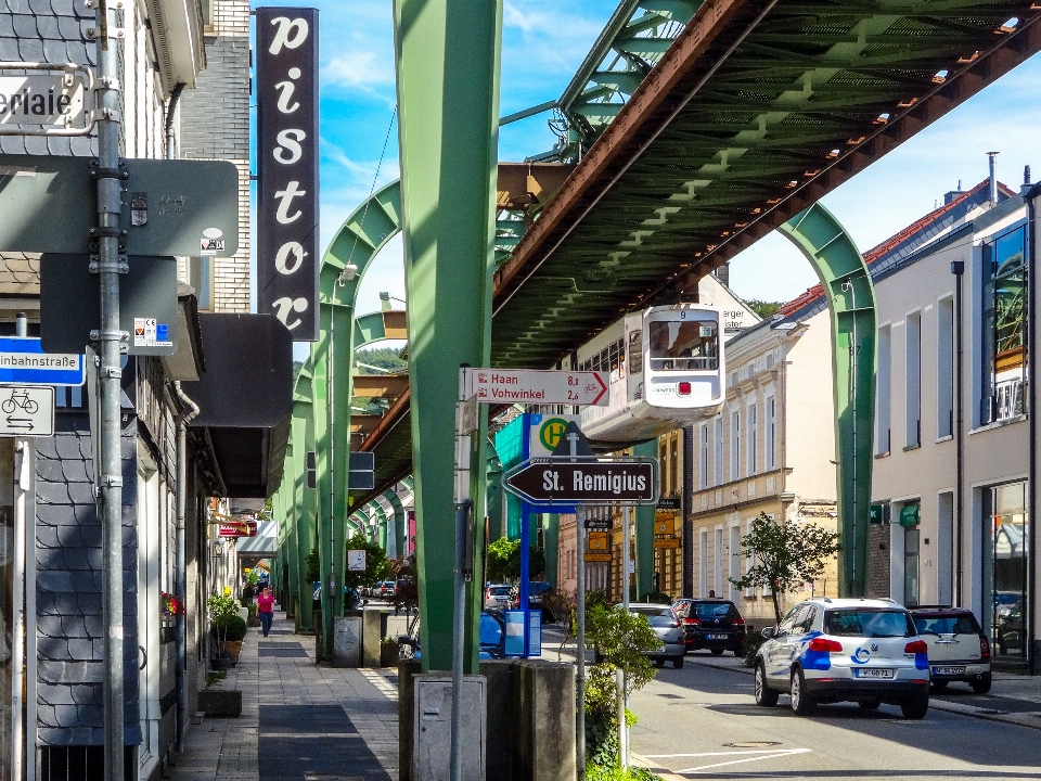 Wuppertal
 ferrovia suspensa
 tecnologia trilho