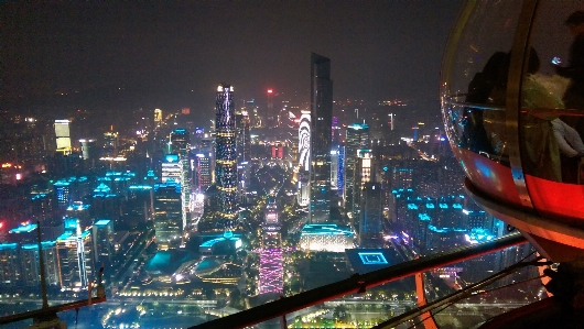 Ferris wheel guangzhou tower city light Photo