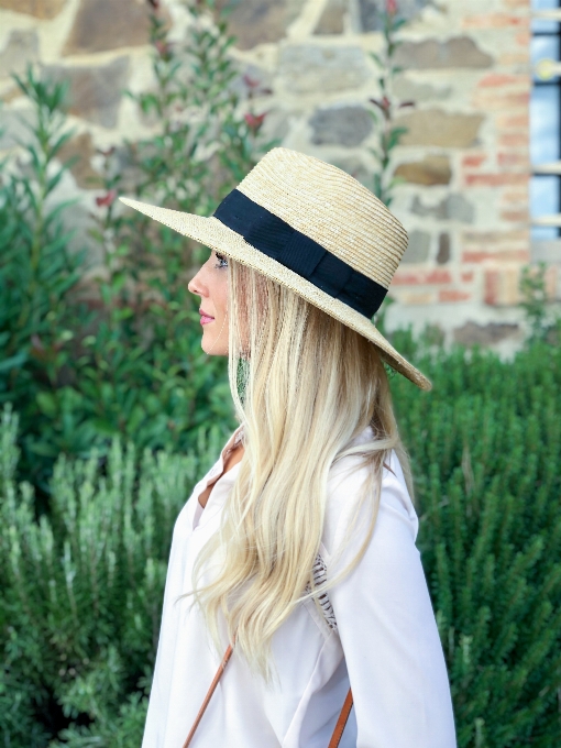 Outerwear hat shoulder plant