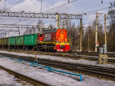 Images train sky cloud Photo