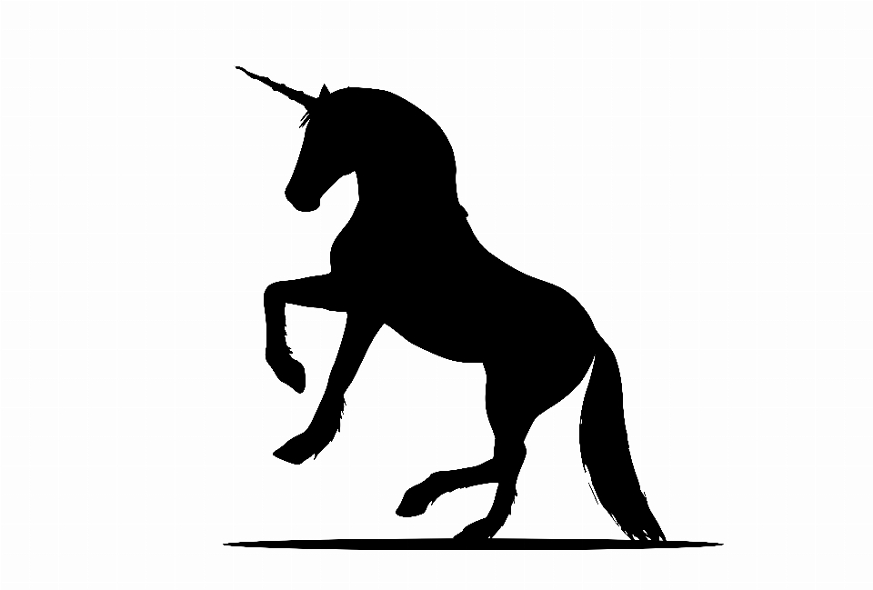 Unicorno pegaso
 silhouette logo