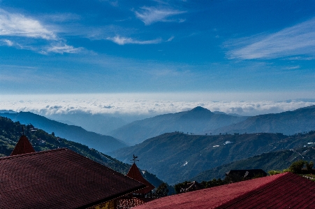 Mountains sky clouds roof Photo