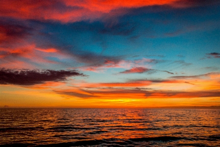 Beach ocean sunset sky Photo