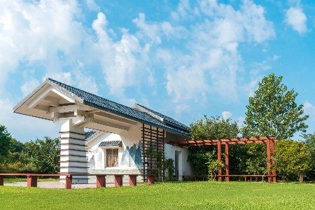 Houses sun cloud sky Photo