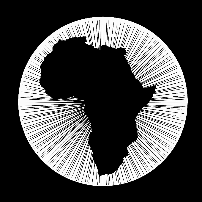 África mapa logo icono