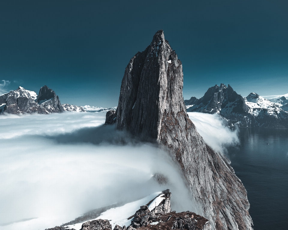 Mountains clouds sky atmosphere