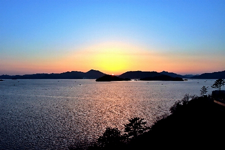 Sunset of korea water sky Photo