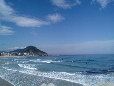 Foto Basco praia nuvem água