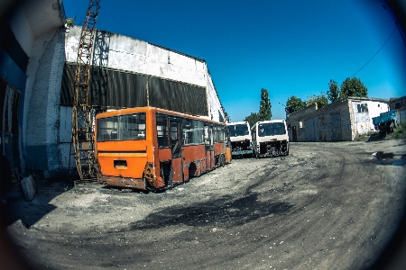 Bus stop industrial sky Photo