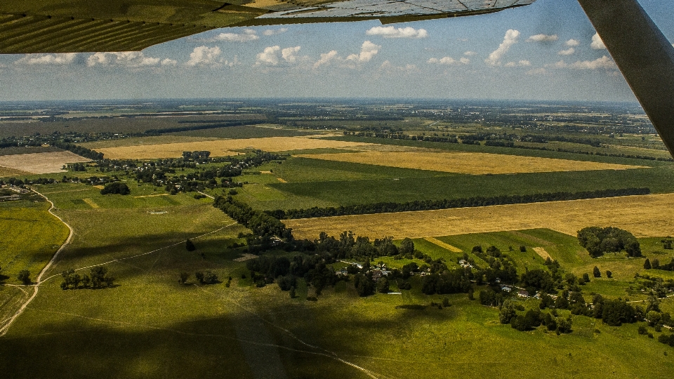 Samolot wysoki pogląd powietrze