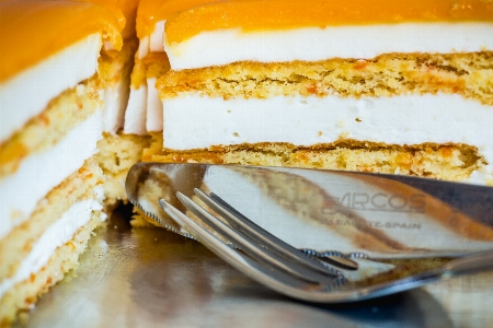 Cake orange close up food Photo