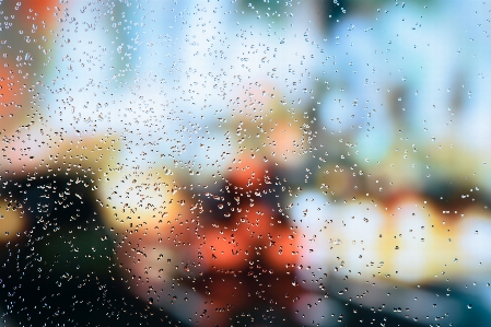 Rain drops glass evening Photo