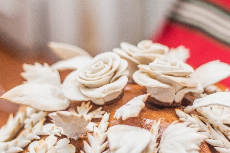 Loaf rose flower sweets bread Photo