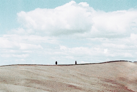 Cloud sky people in nature slope Photo