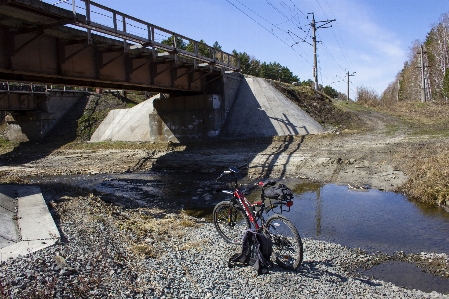 Bridge water stream railroad Photo