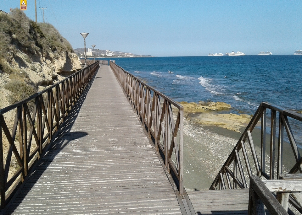 Sky sea path walking