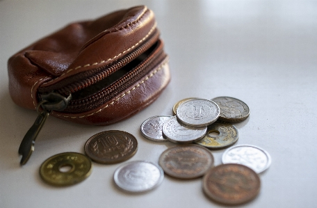 Coin purse coins brown Photo