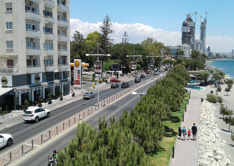 Sea beach within walking green