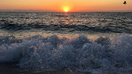 Sea water sky cloud Photo