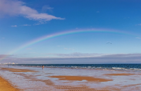 Rainbow sea cloud water Photo