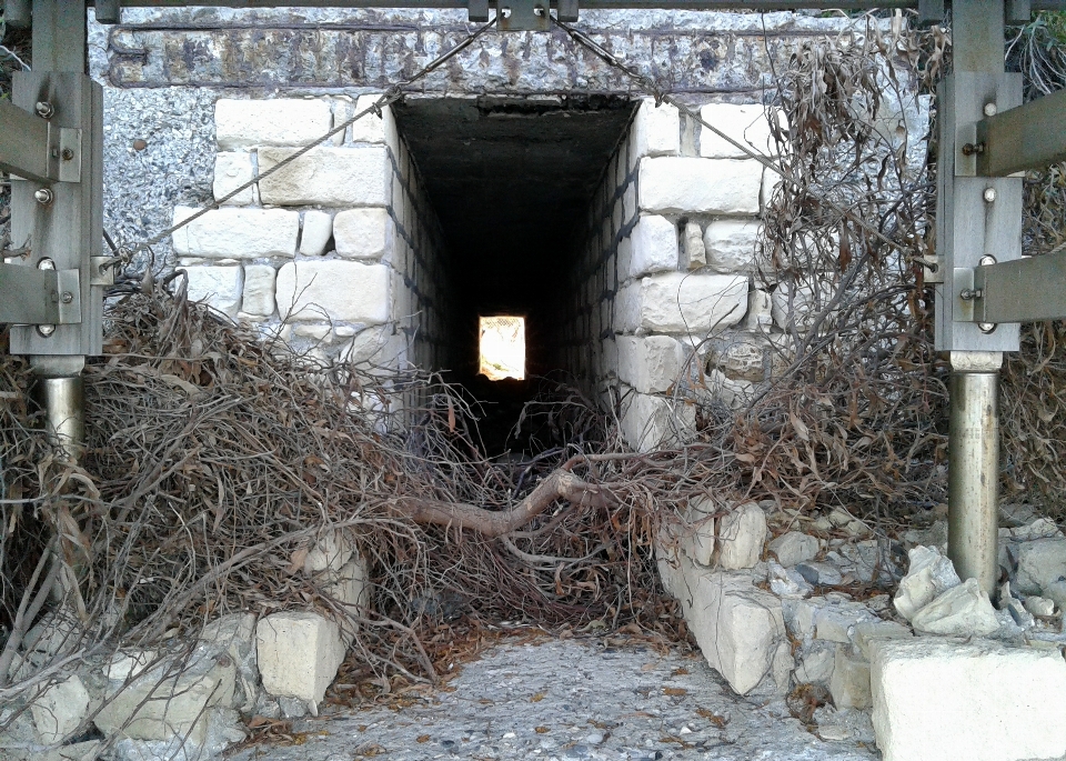 Sump tunnel branches stone