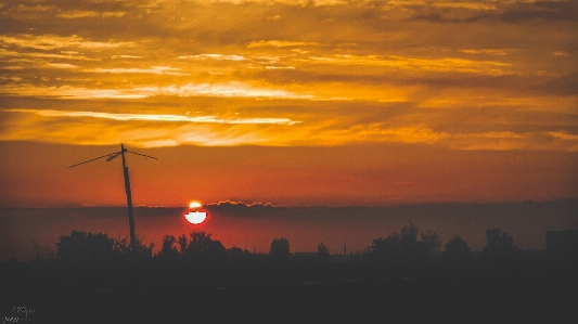 Sunset sky sun clouds Photo