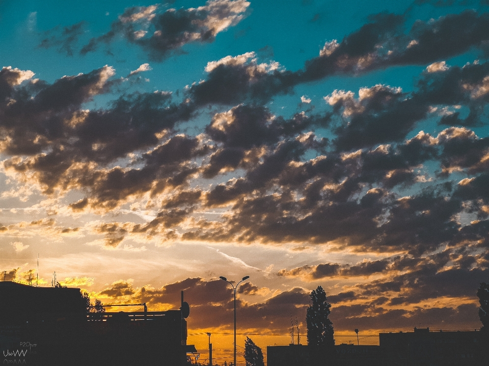 Sunset sky sun clouds