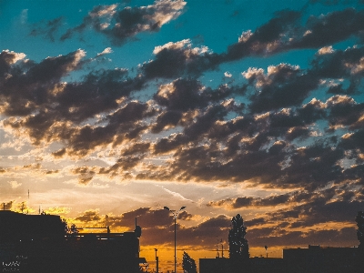 Sunset sky sun clouds Photo