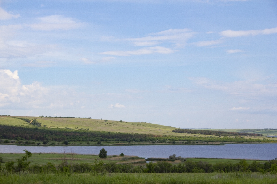 Volga river landscape beauty cloud