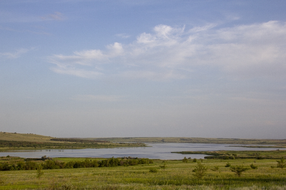 Fiume paesaggio cielo acqua