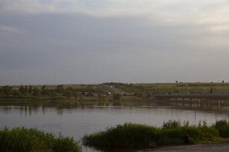 River landscape water cloud Photo